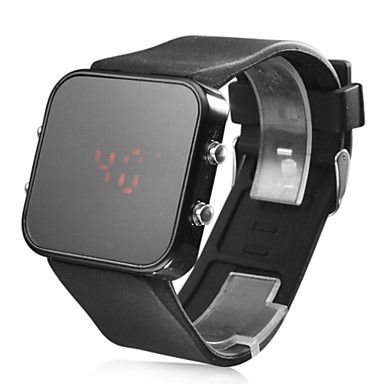 Relógio Unisexo LED Jumbo com Bracelete de Silicone#00194790
